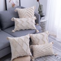 【CW】▧  Tassel European Sofa Ins Cushion Throw Cover Core