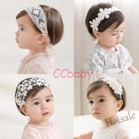 【hot sale】❀✙ C05 White Baptismal Baby Girls Headband Newborn Infant Flower Hair Ribbons Princess Floral Wedding Party Headwear