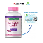 Vitamin Làm Đẹp Da, Tóc, Móng Hair Skin and Nails Natures Bounty 250 viên