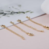 18K Gold Plated celet Necklace Extension Chain, Drop Pendant End Chain Tail Chain For Jewelry Make