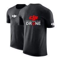 2023 Summer New Dji Professional Pilot Drone Printed T Shirt Mens Popular Running sports T-shirt Quick-drying Tee shirt