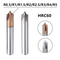 HRC60 เครื่องตัดมุมด้านใน R Angle Mill Fillet Chamfering Carbide End Mill R0.5 / R1 / R1.5 / R2 / R2.5 / R3 / R4 / R5 CNC เครื่องมือสําหรับเหล็กอลูมิเนียม