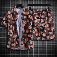【hot seller】 Beach suit mens quick-drying summer short-sleeved trendy large size casual matching two-piece set