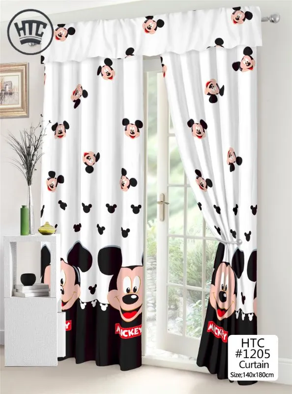 Mickey Minnie Mouse Curtain For, Mickey Mouse Room Darkening Curtains
