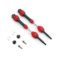 2Pcs Steel Rear Drive Shaft Driveshaft CVD 6852R for 1/10 Traxxas Slash VXL 4X4 2WD Rustler Hoss Stampede RC Car Parts Accessories ,Red