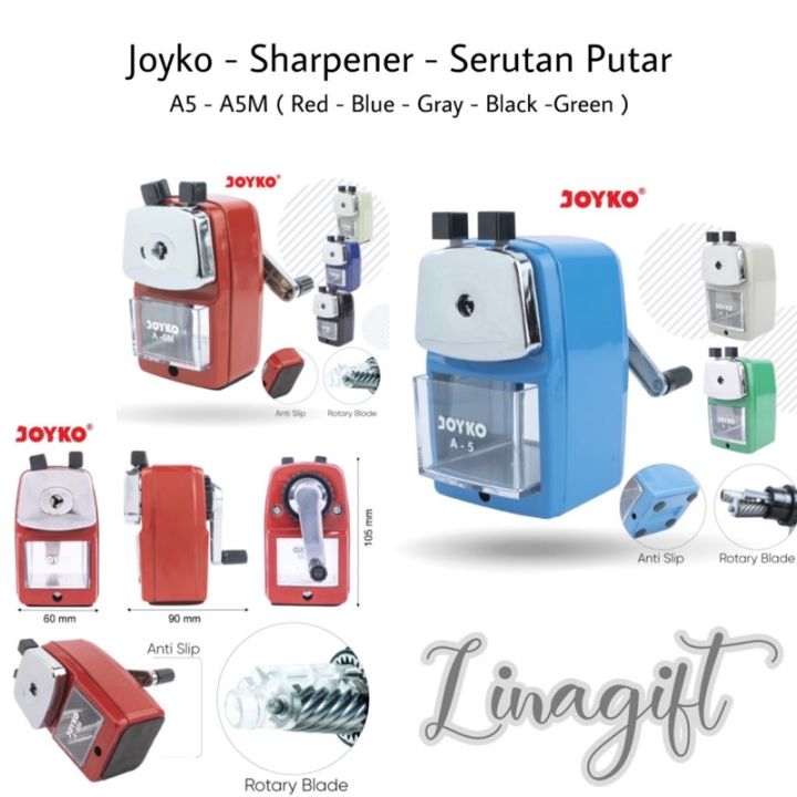 Joyko Sharpener Serutan Putar Table Rautan Meja Besi Duduk A5 A