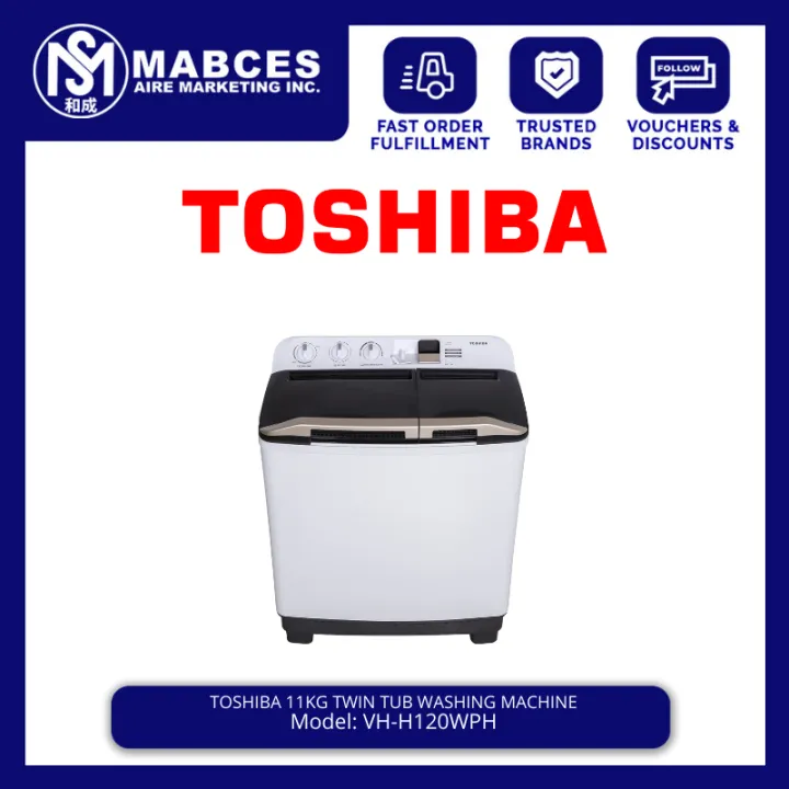 Toshiba 11kg Twin Tub Washing Machine VHH120WPH Lazada PH