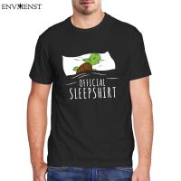 Design Sleep Turtle Mens Graphic Vintage Turtle Print T Shirts Hop Mens 100% cotton T-shirt