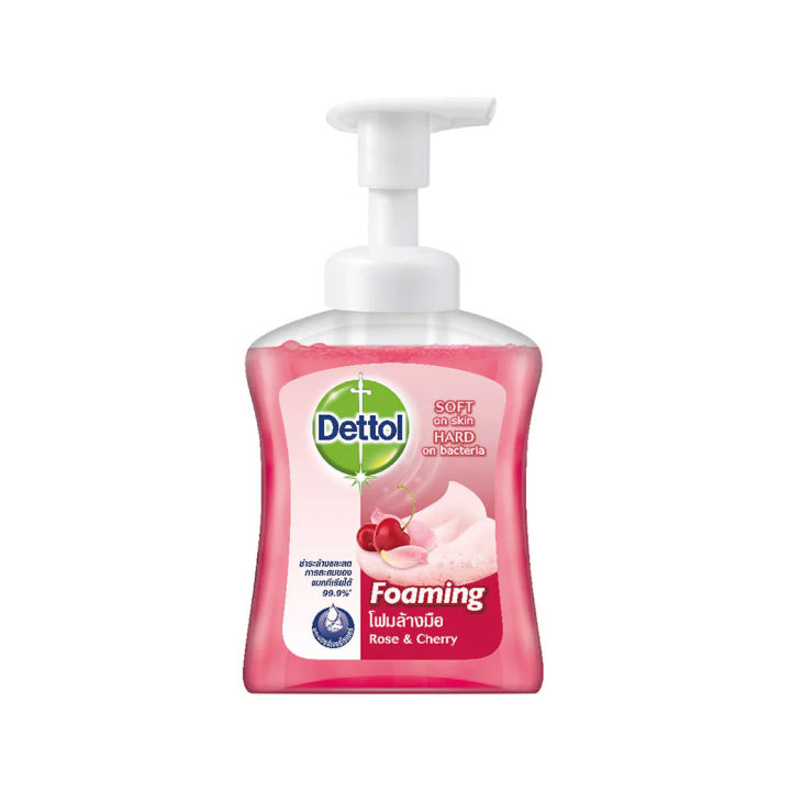 แพ็ค3-โฟมล้างมือ-dettol-ขนาด-250-มล-หอมละมุน-สูตรโรสแอนด์เชอร์รี่-สบู่ล้างมือ-สบู่เหลวล้างมือ-สบู่โฟมล้างมือ-น้ำยาล้างมือ-สบู่เหลวล้างมือพกพา-สบู่ล้างมือพกพา-สบู่ล้างมือฆ่าเชื้อโรค-เดทตอล-เดตตอล-เดลตอ