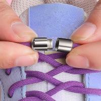 New No Tie Shoe laces Elastic Laces Sneakers Round Shoelaces without ties Kids Adult Quick Shoe lace Rubber Bands for Shoes