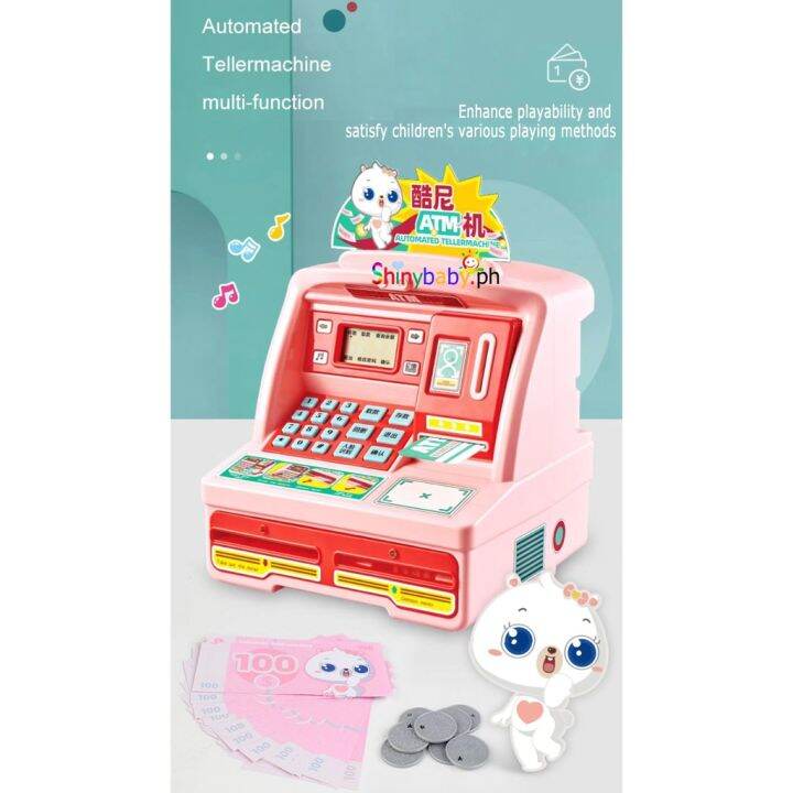 Children's automatic teller machine toy cash deposit machine toy