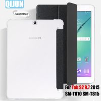 （Hoshi electron）สำหรับ SamsungTab9.7 Quot; แท็บเล็ต CaseWake ปก Funda FlipTri พับแขนยืนกรณี SM-T810 T815 T813 T819