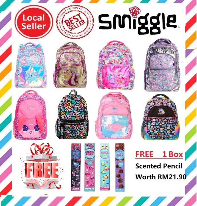 SMIGGLE School Bag - Girl backpack, Smiggle Bag (100% Original) | Lazada