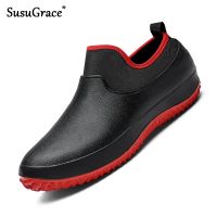 Susugrace Non-slip Work Chef Shoes Casual Loafers Waterproof Oil-proof Kitchen Flats Resistant Restaurant Shoe Medical Loafer