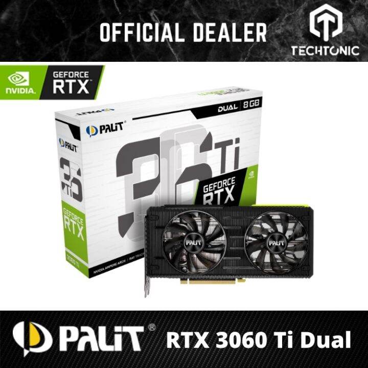 Palit RTX 3060 Ti Dual 8GB GDDR6 LHR [READY STOCK] [NE6306T019P2-190AD ...