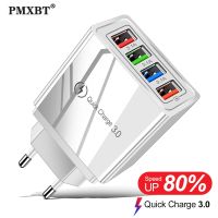 [KOLT Digital] 4พอร์ต USB Charger QC 3.0 Quick Charge Adapter สำหรับ iPhone 13 Pro Max Samsung S20 Xiaomi เครื่องชาร์จโทรศัพท์มือถือ USB Fast Charging