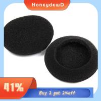 HONEYDEWD 10pcs 46mm 1.96" เข้ากันได้ แผ่นรองหูฟัง หูฟัง ทดแทน ซอฟท์โฟม เบาะรองหูฟัง ฟองน้ำหูฟัง สีดำ