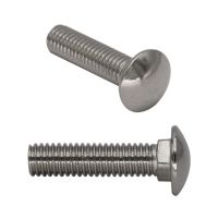 M6 M8 M10 M12 12mmm 16mm 20mm to 100mm 304 Stainless Steel DIN603 Full Thread Shelf Mushroom Square Head Neck Carriage Screw Nails Screws  Fasteners