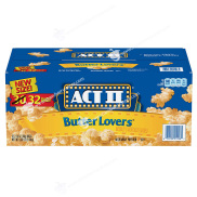 BắpNổ Lò Vi Sóng ACT II Butter Lovers Microwave Popcorn, Hộp 32 Túi 78g