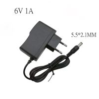 1PCS 6V1A New AC 100V-240V Converter Adapter 6V 1A 1000mA Power Supply EU Plug DC 5.5mm x 2.1mm