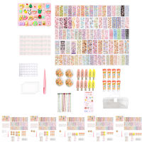 Cream Glue GOO Card Sticker Set Goo Card Art Toy DIY Keychain Kit With Storage Case For Girls Birthday Gifts