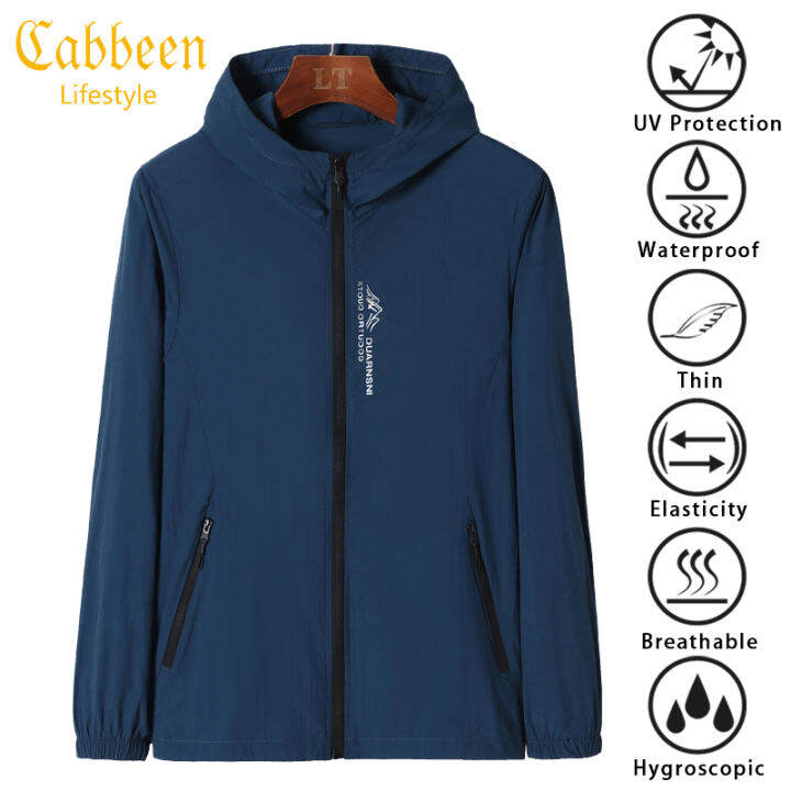 Cabbeen Hiking Jacket Outerwear Coat Camping Jackets Sun Protection ...