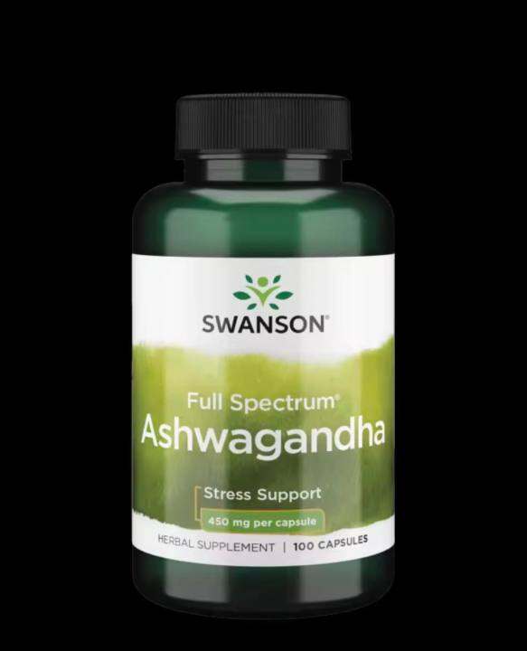 Swanson Full Spectrum Ashwagandha 450Mg 100 Capsules Stress Relief And ...