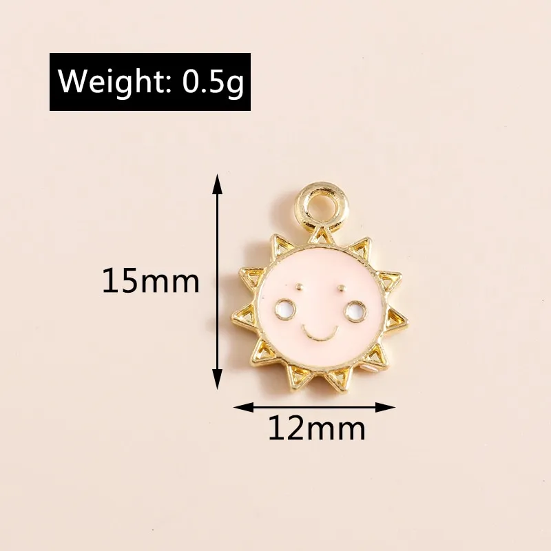 10pcs Gold Plated Enamel Cherry Blossoms Flower Charms Pendant for Jewelry  Making Necklace Bracelet Earring DIY Jewelry Accessories Charms Black 