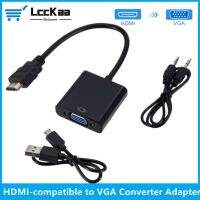 [LUNA electronic accessories] LccKaa 1080P HDMI เข้ากันได้กับสายแปลง VGA อะแดปเตอร์พร้อมพอร์ต USB เสียง3.5มม. สำหรับ PS4 XBOX แล็ปท็อป HDTV โปรเจคเตอร์