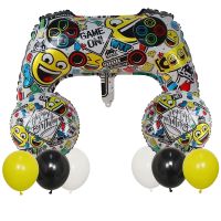 1Set Video Game Controller Aluminum Balloon Kids Party Field Decoration Internet Celebrity Gamepad Balloon Decorations Kids toy Pipe Fittings Accessor