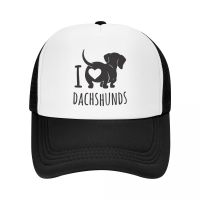 Fashion I Love Dachshunds Trucker Hat Men Women Personalized Adjustable Adult Sausage Badger Wiener Dog Baseball Cap Spring