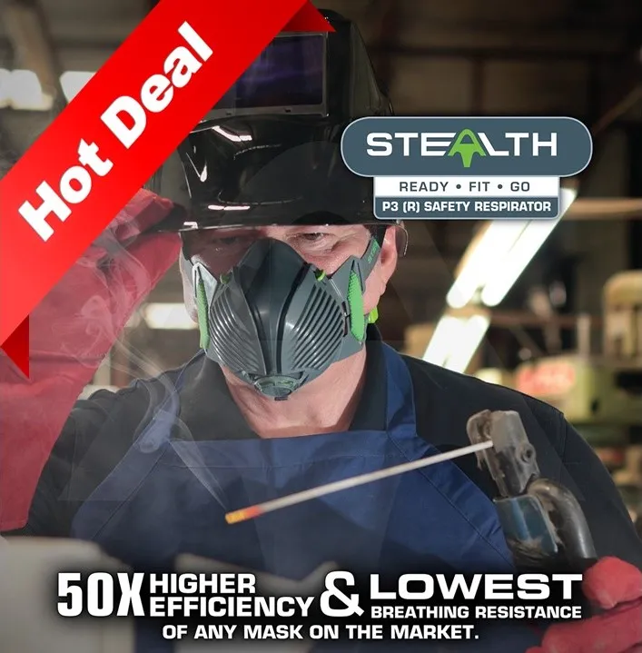 The best N100/P3 Welding Respirator Mask 50X higher efficiency with 99.