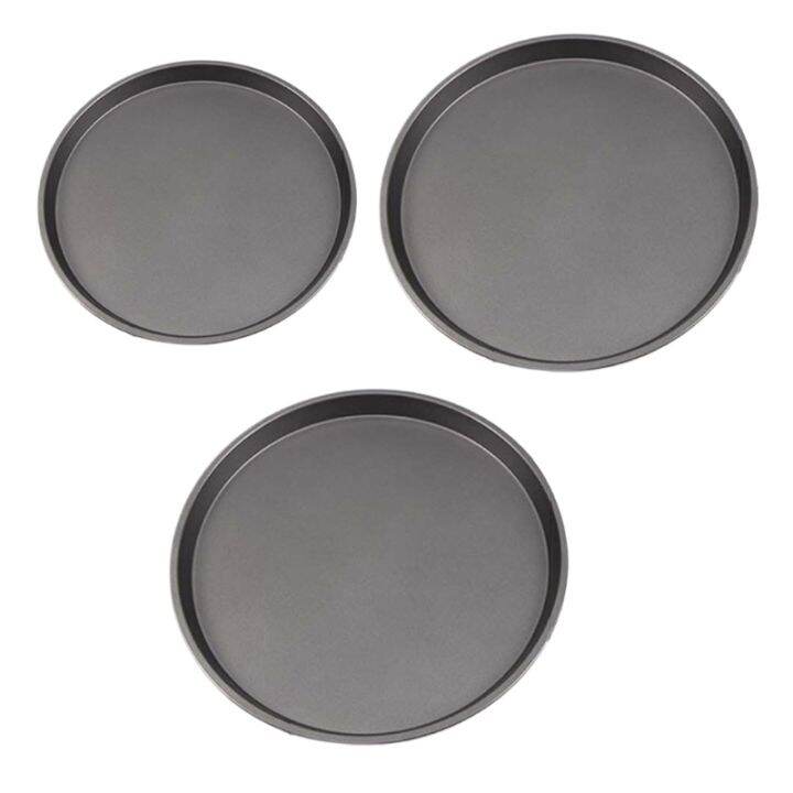 inch-non-stick-pizza-pan-carbon-steel-pizza-oven-tray-shallow-round-pizza-plate-pan-roasting-tin-baking-tools-bakewar