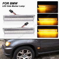 สำหรับ BMW 3 Series E46 M3 2001-2006 7 Series E38 1995-2001 2ชิ้น LED แบบไดนามิกด้านข้างเครื่องหมายโคมไฟเลี้ยวตัวบ่งชี้ไฟกระพริบ