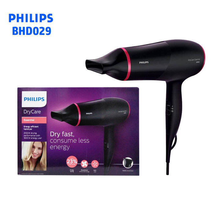 BHD029 Compact Hair Blower / Hair Dryer ♦ Dry fast, consume less energy