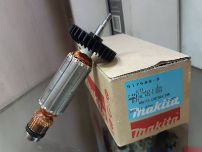 Makita service part armature for model 9533 part no. 517588-8 อะไหล่ ทุ่นไฟฟ้า เครื่องเจียร์ 4" Makita ใช้กับรุ่น 9533/9533L/9533B/9533BL  ยี่ห้อ มากีต้า made in japan ใช้ประกอบงานซ่อมอะไหล่แท้