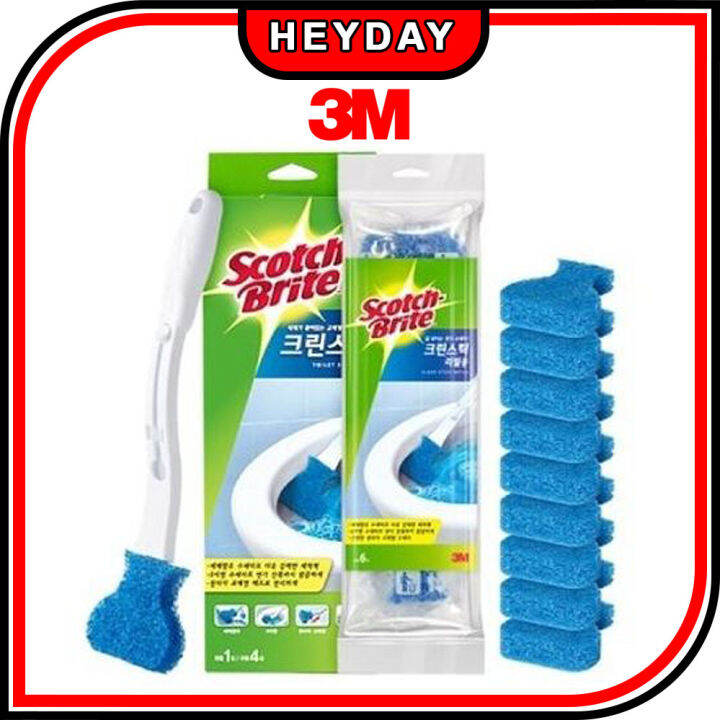 [3M] Clean Stick Handle + 10 Refill Sponges/Disposable Toilet Cleaner