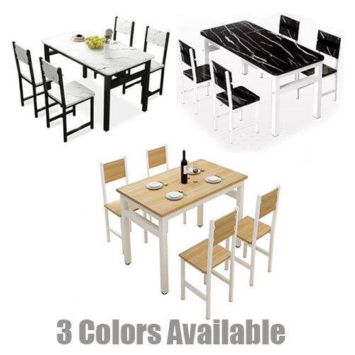Table Set Durable Dining Table 1 table 4 chairs Set For Home Dining