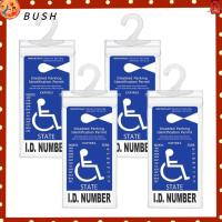 BUSH 11.4x5นิ้ว ผู้ถือบัตรหัตถกรรม โปร่งใสเป็นพิเศษ พีวีซีพีวีซี ปลอกป้องกันสัญญาณจอดรถ มีประโยชน์และดี พร้อมที่แขวนขนาดใหญ่ กระเป๋าแขวนสำหรับผู้พิการ สำหรับที่จอดรถทุพพลภาพ