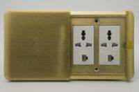 ﹉✽ Floor socket with 2 X power socket 2 X RJ45 support free design (Ground Socket)