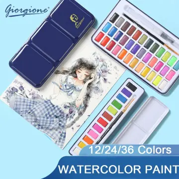 Professional Watercolors Set 24/36 Colors Pigment for Watercolor Painting  With Paint Brush&Watercolor Paper Painting Set