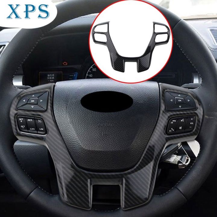xps Car Steering Wheel Panel Cover Sticker for Ford Ranger Everest  Endeavour 2015-2021 Steering Wheel Trim Frame Accessories