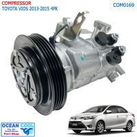 คอมแอร์ โตโยต้า โซลูน่า วีออส 2013-2015 COM0169 Compressor Toyota Vios 13 สายพาน 4PK 10SE13C  คอมเพรสเซอร์ แอร์  คอมแอร์รถยนต์