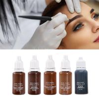 【CW】▣✟✺  5 Bottle 1/2 oz  Permanent Makeup pigments Set Ink 15ml Eyebrow Make up Mixed