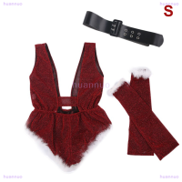 huannuo 1ชุด Hot anotic SEXY V V-Neck Body Suit ชุดชั้นในคริสต์มาสชุดซานตาคลอสคอสเพลย์ชุดชั้นในชุดนอนคริสต์มาสปาร์ตี้เซ็กซี่ชุดชั้นใน Body Suit
