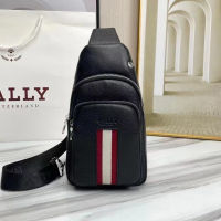 Bally กระเป๋าหน้าอกผู้ชายหนังแท้แบรนด์ใหม่กระเป๋าผู้ชายกระเป๋าสะพายลำลองหนังวัวชั้นหนึ่งกระเป๋าสะพายข้างแฟชั่น