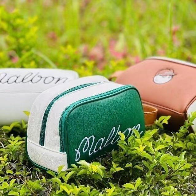 new-malbon-golf-sports-bag-genuine-malbon-korean-net-red-clutch-bag-fisherman-hat-golf-miscellaneous-bag-double-layer-golf-casual-handbag