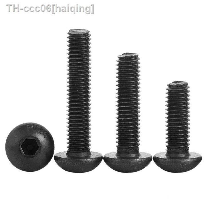 m2-5-m3-m4-m5-m6-m8-m10-m16hex-hexagon-socket-pan-head-screw-nut-carbon-steel-black-10-9-semi-round-head-inner-hexagon-screws