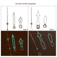 :{“》 -- เข็มนาฬิกาสำหรับ NH35/NH36นาฬิกาข้อมือเข็มสีเขียวกลวงอะไหล่แต่ง