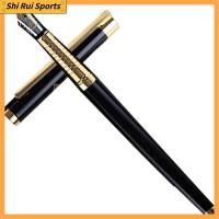 SHIRUI สีดำสีดำ ปากกาหมึกหมึก โลหะสำหรับตกแต่ง ปากกาหมึกซึม ของขวัญสำหรับเด็ก ปากกาของขวัญ ออฟฟิศสำหรับทำงาน